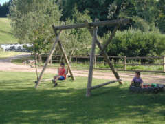 Rasenfläche mit Schaukel
